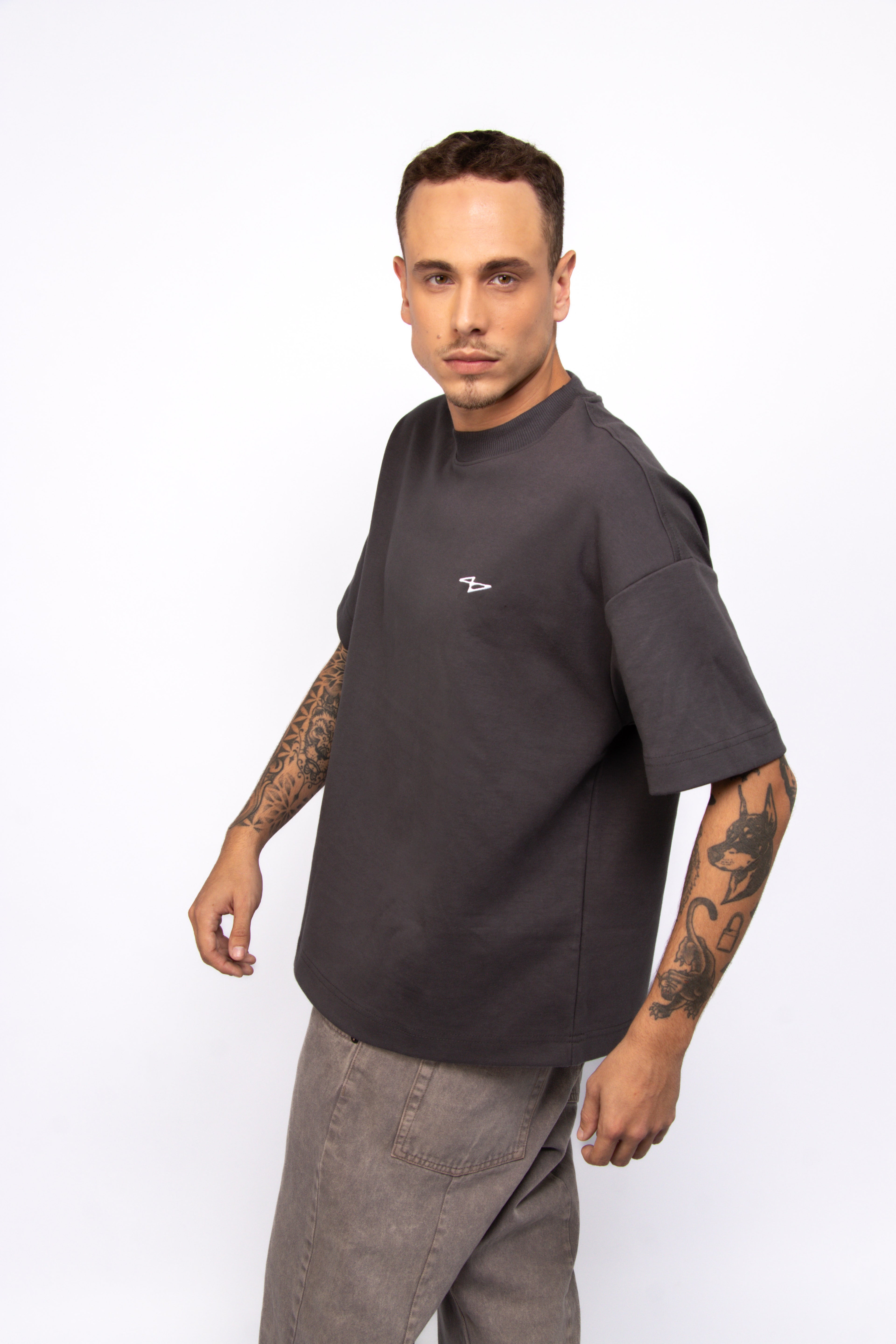 Essential Soft Double Tee Gray