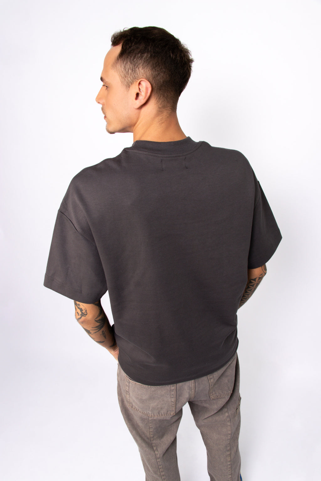Essential Soft Double Tee Gray